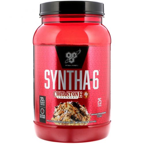 BSN, Syntha-6, Cold Stone Creamery, GERMANCHOKOLATEKAKE, 2.59 lb (1.17 kg)