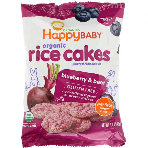 Nurture Inc. (Happy Baby), Happy Munchies, хлебцы, черника и свекла, 40 г (1,4 унции)