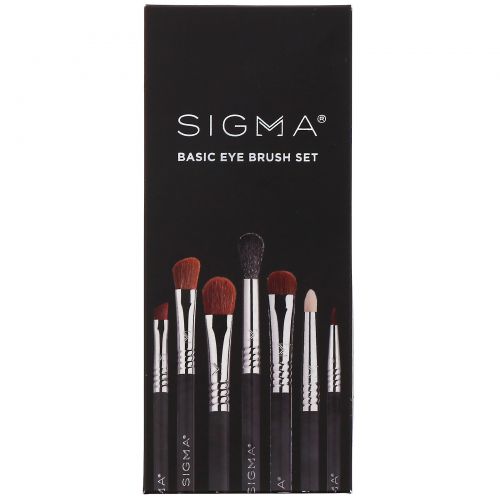 Sigma, Basic Eye Brush Set, базовый набор кистей для глаз, 7 предметов