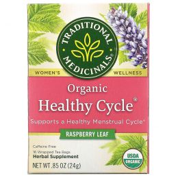 Traditional Medicinals, Healthy Cycle, без кофеина, 16 чайных пакетиков, .85 унц. (24 г)