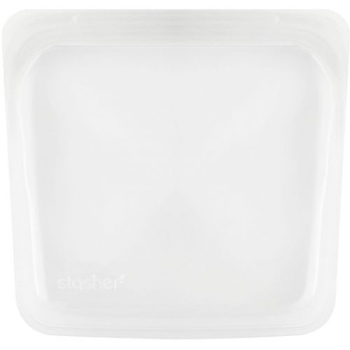 Stasher, Reusable Silicone Food Bag, Sandwich Size Medium, Clear, 15 fl oz (450 ml)