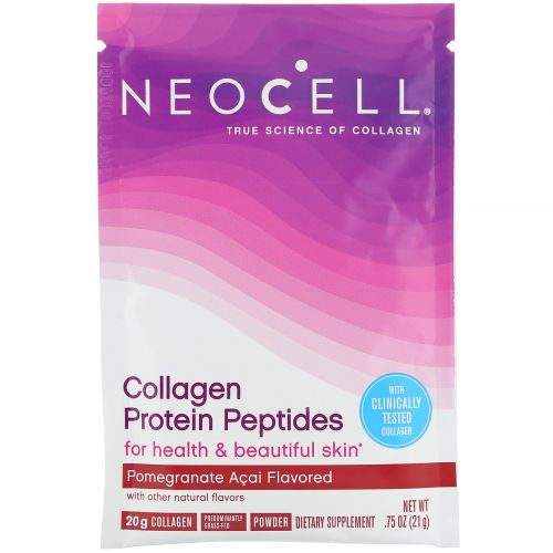 Neocell, Пептиды из коллагенового белка, гранат и асаи, 21 г (0,75 унции)