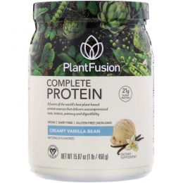 PlantFusion, Полный растительный белок, стручок ванили, 1 фунт (454 г)