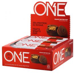 One Brands, Батончик One, чашка арахисовой пасты, 12 батончиков, по 60 г (2,12 унции) каждый