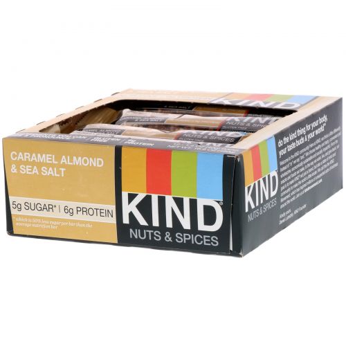 KIND Bars, Nuts & Spices, Caramel Almond & Sea Salt, 12 Bars