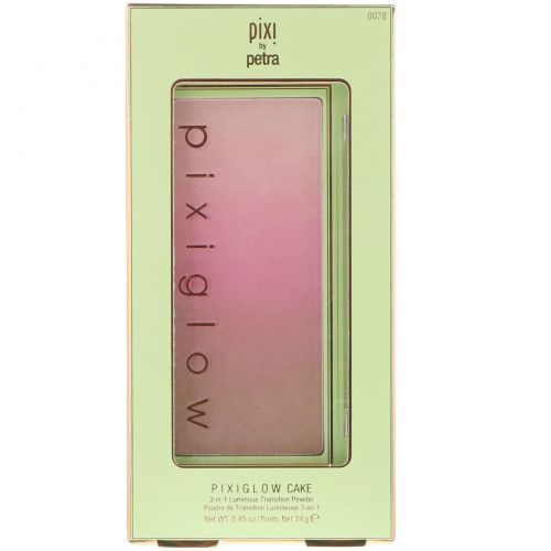 Pixi Beauty, Pixiglow Cake, 3-in-1 Luminous Transition Powder, Pink Champagne Glow, 0.85 oz (24 g)