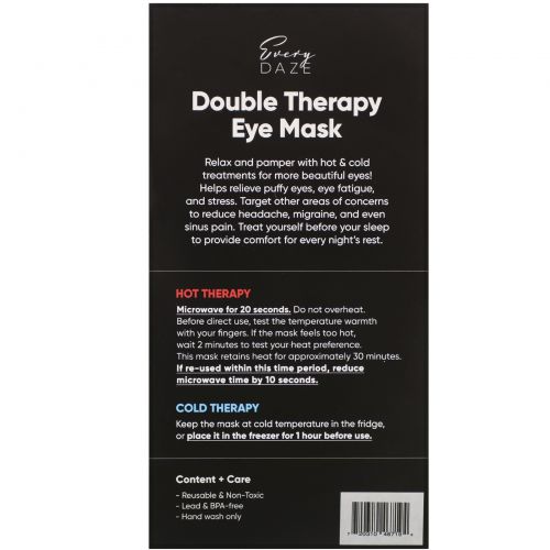 Everydaze, Double Therapy Eye Mask, Diamond, 1 Mask