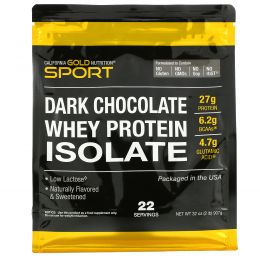 California Gold Nutrition, Dark Chocolate Whey Protein Isolate, 2 lbs (908 g)