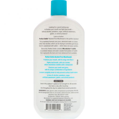 Perfect Smile, Alcohol-Free Mouthwash, Refreshing Mint Flavor, 16 oz (474 ml)