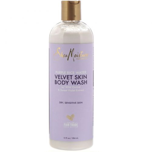 SheaMoisture, Purple Rice Water, Velvet Skin Body Wash, 13 fl oz (384 ml)