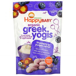 Nurture Inc. (Happy Baby), happyyogis, Греческий йогурт, черника и фиолетовая морковь, 1 oz (28 г)