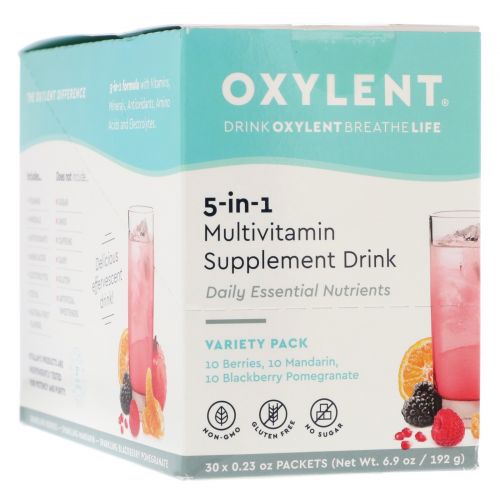 Vitalah, Oxylent, мультивитаминный напиток, ассорти, 30 пакетиков по 5,9 г каждый