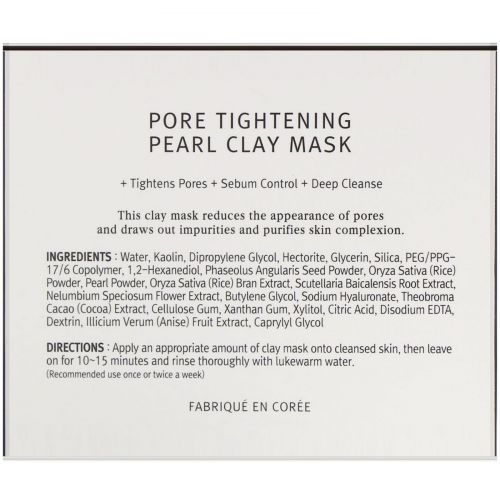 Biorace, Pore Tightening, Pearl Clay Mask, 3.88 oz (110 g)