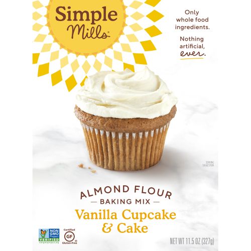 Simple Mills, Naturally Gluten-Free, Almond Flour Mix, Vanilla Cupcake & Cake , 11.5 oz (327 g)