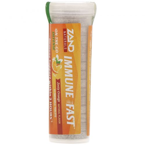 Zand, Immune Fast, Zesty Orange, 15 Chewable Tablets