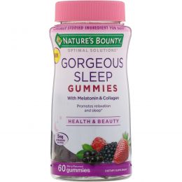 Nature's Bounty, Optimal Solutions, великолепный сон, ягодный вкус, 60 жевательных таблеток