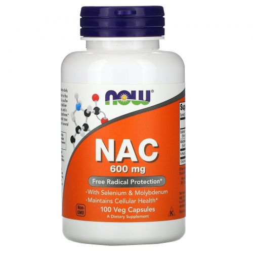Now Foods, NAC, Важный антиоксидант 600 мг, 100 капсул