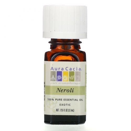 Aura Cacia, 100% Эфирное Масло Нероли, Экзотическое, 0.125 жидкой унции (3.7 мл)