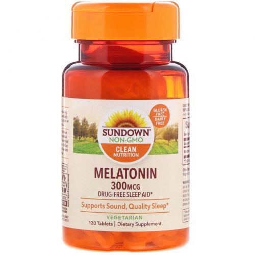 Sundown Naturals, Мелатонин 120 таблеток