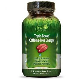 Irwin Naturals, Пищевая добавка «Тройная энергия без кофеина», 75 мягких капсул
