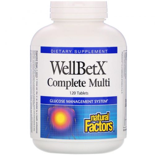 Natural Factors, Мультивитамины WellBetX Complete Multi, 120 таблеток