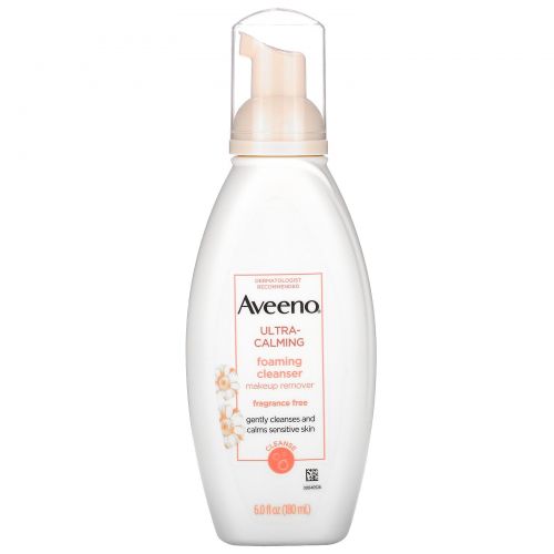 Aveeno, Active Naturals, сверх-успокаивающее, пенящееся очищающее средство, без запаха, 6 жидких унций (180 мл)