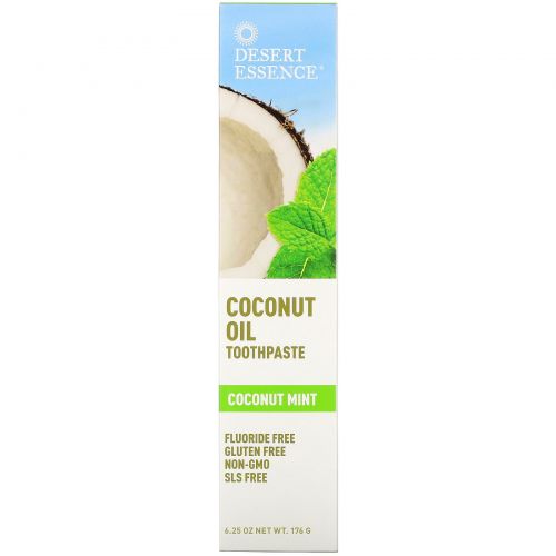 Desert Essence, Coconut Oil Toothpaste, Coconut Mint, 6.25 oz (176 g)