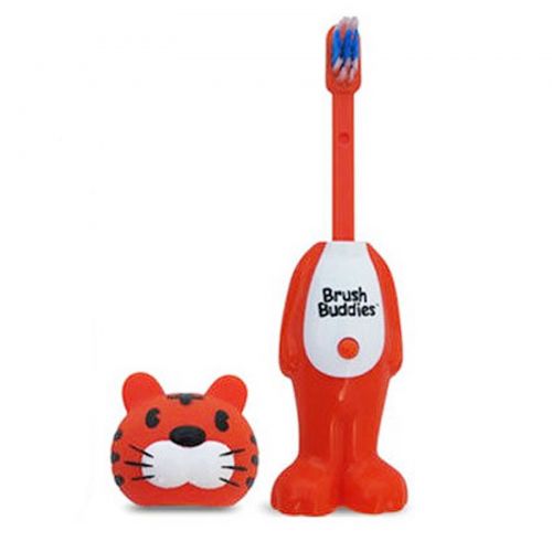 Brush Buddies, Poppin', зубастый тигр Тоби, мягкая, 1 зубная щетка