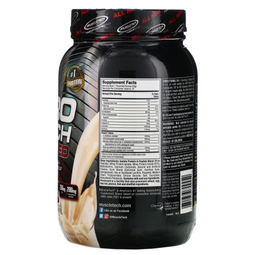 Muscletech, Nitrotech, Ripped, Ultimate Protein + Weight Loss Formula, French Vanilla Swirl, 2.00 lbs (907 g)