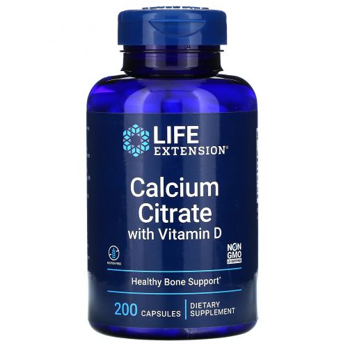 Life Extension, Calcium Citrate with Vitamin D, 200 Vegetarian Capsules