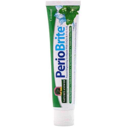 Nature's Answer, Periobrite Природная зубная паста, Прохладная мята, 4 oz (113.4г)