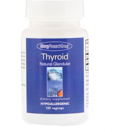 Allergy Research Group, Thyroid Natural Glandular, 100 vegicaps