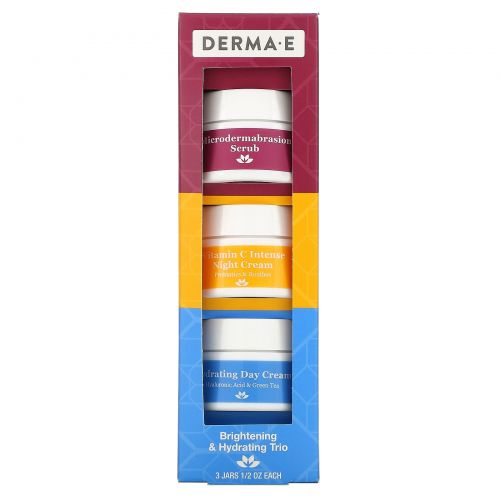 Derma E, Brightening & Hydrating Trio, 3 Piece Set, 1/2 oz Each