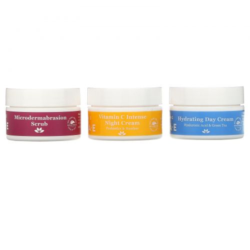 Derma E, Brightening & Hydrating Trio, 3 Piece Set, 1/2 oz Each