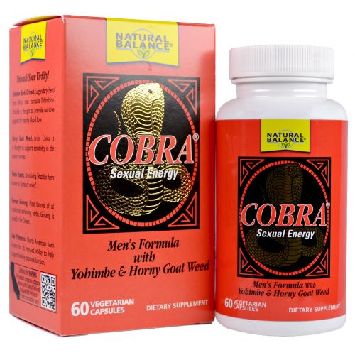 Natural Balance, Cobra, Сексуальная энергия, 60 вегетарианских капсул