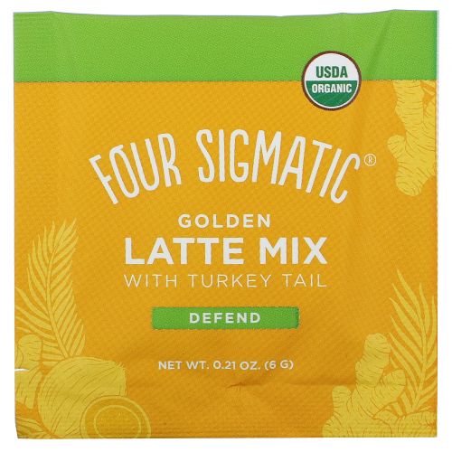 Four Sigmatic, Golden Latte, Mushroom Mix, 10 Packets, 0.21 oz (6 g) Each