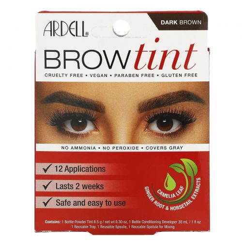 Ardell, Brow Tint, Dark Brown,, 5 Piece Set