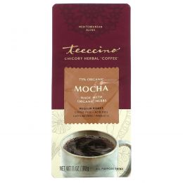 Teeccino, Мокко, кофе средней обжарки, без кофеина, 312 г