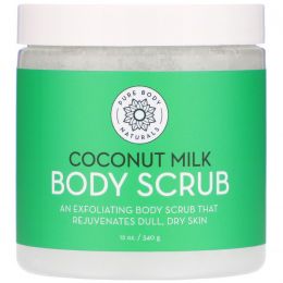 Pure Body Naturals, Coconut Milk Body Scrub, 12 fl oz (340 g)