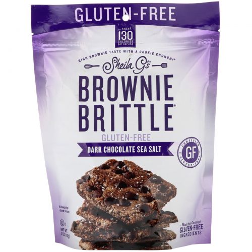 Sheila G's, Brownie Brittle, Gluten-Free, Dark Chocolate Sea Salt, 5 oz (142 g)