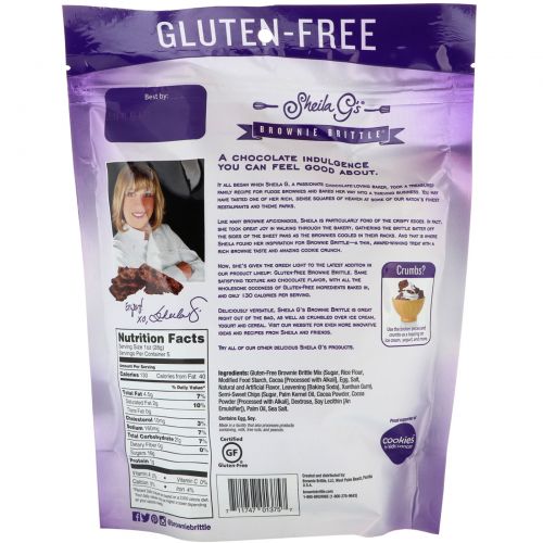 Sheila G's, Brownie Brittle, Gluten-Free, Dark Chocolate Sea Salt, 5 oz (142 g)