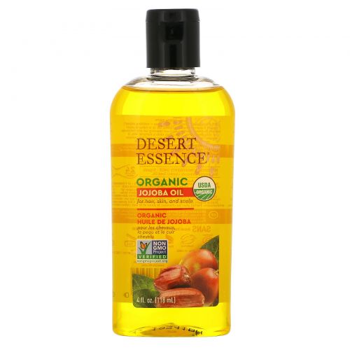 Desert Essence, Натуральное масло жожобы для волос и кожи, 4 жидких унции (118 мл)