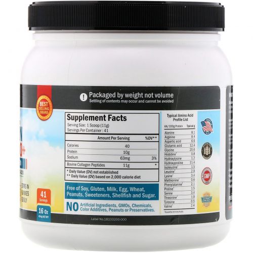 BioSchwartz, Collagen Peptides Bio+, Unflavored, 16 oz (454 g)