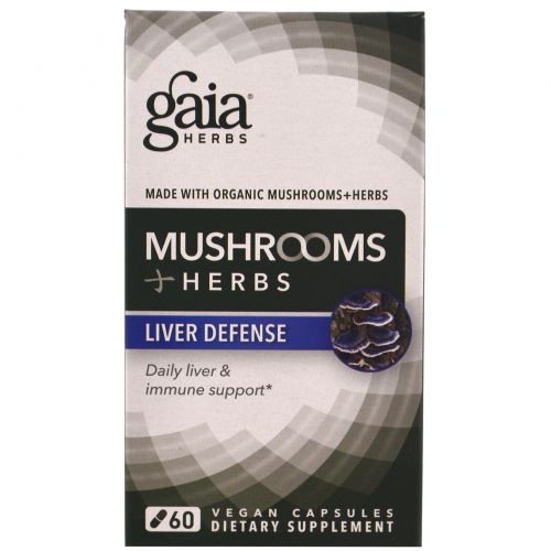 Gaia Herbs, Mushrooms + Herbs, Liver Defense , 60 Veggie Caps