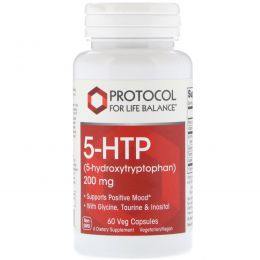 Protocol for Life Balance, 5-HTP, 200 mg, 60 Veg Capsules