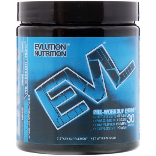 EVLution Nutrition, Предтренировочный Комплекс ENGN, Синяя  Кутерьма, 8,9 унции (252 г)