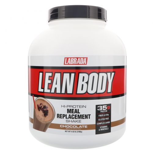 Labrada Nutrition, Lean Body, высокопротеиновый коктейль, заменитель пищи, шоколад, 4,63 фунта (2100 г)