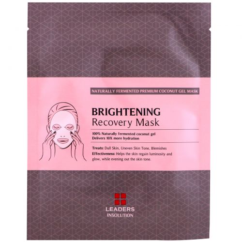 Leaders, Coconut Gel Brightening Recovery Mask, 1 Mask