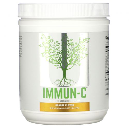 Universal Nutrition, Immun-C, Premium Vitamin C Powder, Orange Flavor, 9.5 oz (271 g)