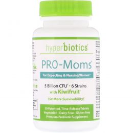 Hyperbiotics, PRO-Moms, The Perfect Prenatal Probiotic, 5 Billion CFU', 30 Tablets